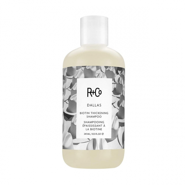 R+Co Dallas Biotin Thickening Shampoo on white background
